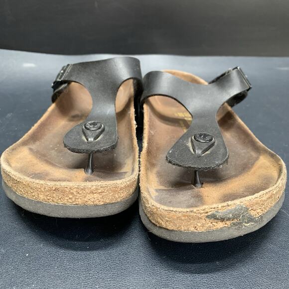 Birkenstock Gizeh Women's Sz US 7 EU 38 Black Thong Leather Sandals shoes - Picture 2 of 10